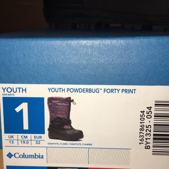 BRAND NEW youth Columbia powerbug forty print snow winter boots size 2Y - Picture 9 of 9